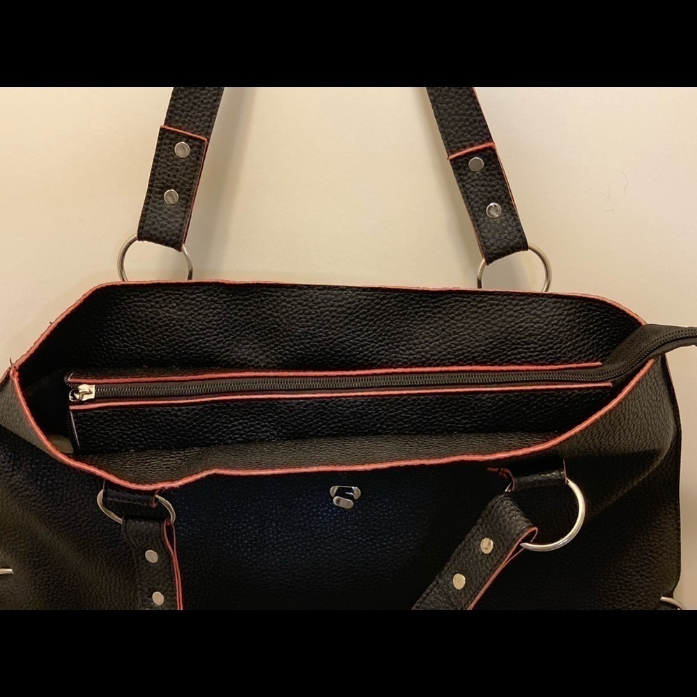 TOTE Black and pink vegan leather large - Picture 4 of 7